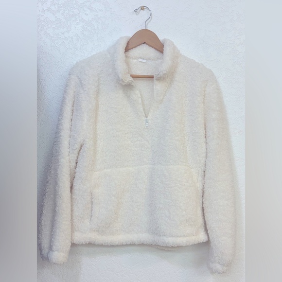 GAP Tops - 🍁GAP Brand | Like NEW, Winter White, 1/4 Zip Pullover Jacket, Medium, Soft